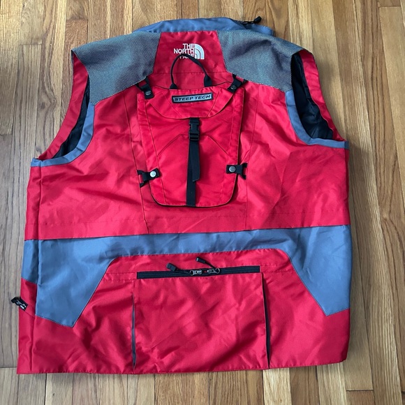 Vintage 90s The North Face Black and Red Steep Tech Vest - Picture 4 of 6